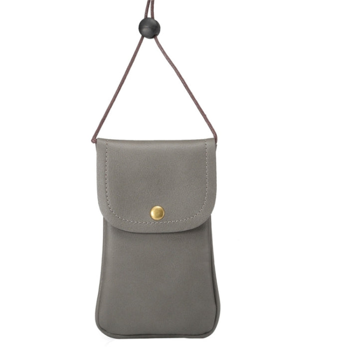 Funda de cuero vertical universal de PU / Bolsa de cuero para teléfono con cordón