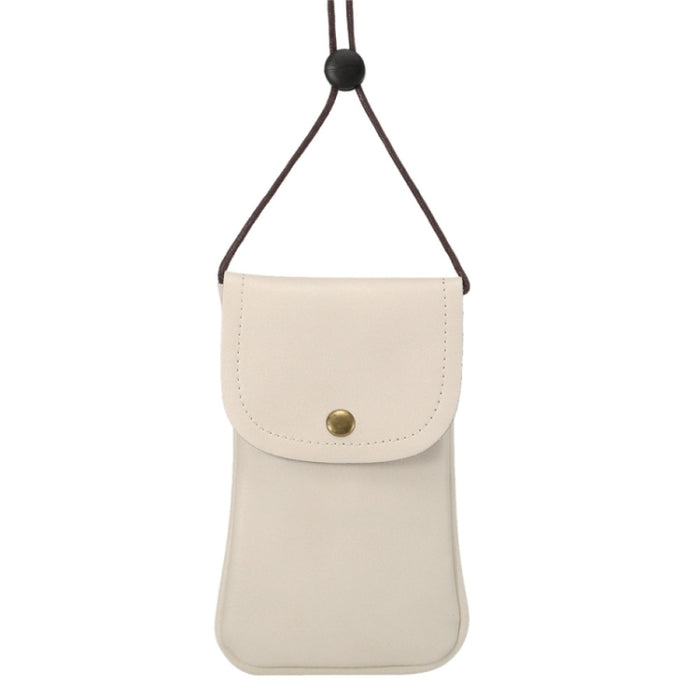 Funda de cuero vertical universal de PU / Bolsa de cuero para teléfono con cordón