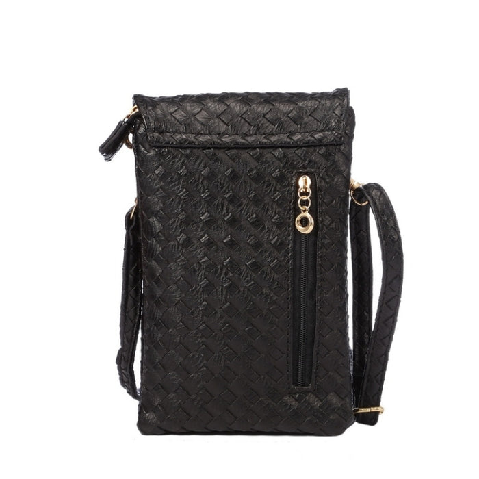 Bolsa de transporte universal de cuero PU de estilo vertical universal con textura tejida para iPhone 6s Plus / 6 Plus, Galaxy Note 5 y Note 4 y Note 3 / A8 / S6 edge / S6 edge+, Huawei P8 / P7 / Honor 6 Plus