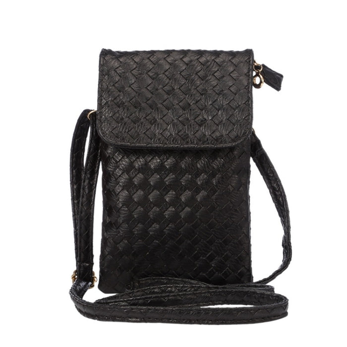Bolsa de transporte universal de cuero PU de estilo vertical universal con textura tejida para iPhone 6s Plus / 6 Plus, Galaxy Note 5 y Note 4 y Note 3 / A8 / S6 edge / S6 edge+, Huawei P8 / P7 / Honor 6 Plus