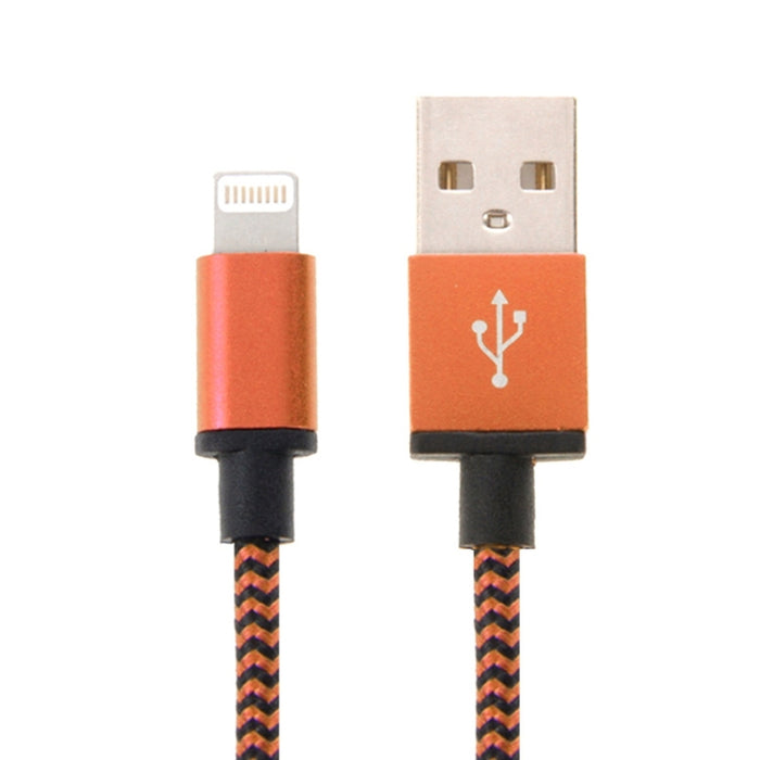 Cable de carga/datos de sincronización de 8 pines a USB estilo tejido de 2 m