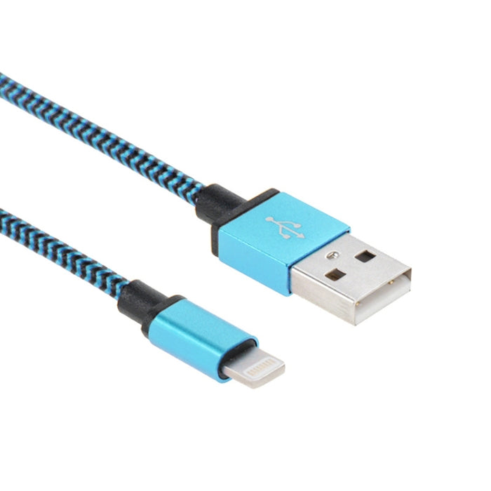 Cable de carga/datos de sincronización de 8 pines a USB estilo tejido de 2 m