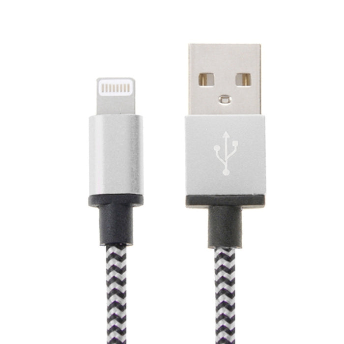 Cable de carga/datos de sincronización de 8 pines a USB estilo tejido de 2 m