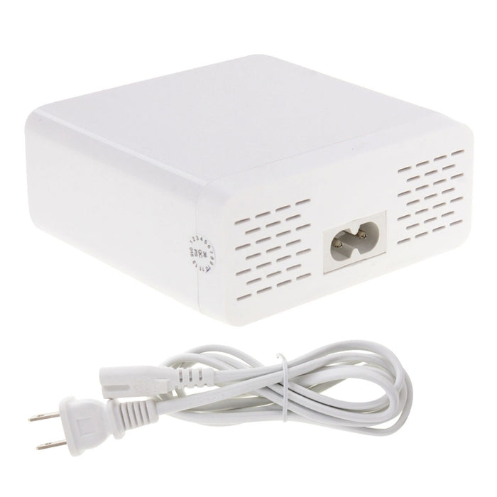 Cargador USB WLX-899 de 30 W, salida de 5 V, 6 A, cargador USB de 6 puertos de alta velocidad máxima de 3,5 A con pantalla digital y cable de 1,5 m