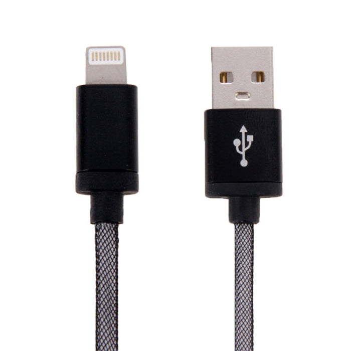 Cable de carga/datos USB con cabezal metálico de 8 pines a estilo neto, longitud del cable: 25 cm