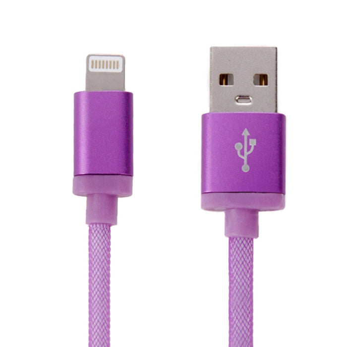 Cable de carga/datos USB con cabezal metálico de 8 pines a estilo neto, longitud del cable: 25 cm