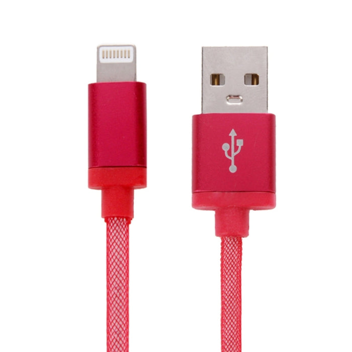 Cable de carga/datos USB con cabezal metálico de 8 pines a estilo neto, longitud del cable: 25 cm