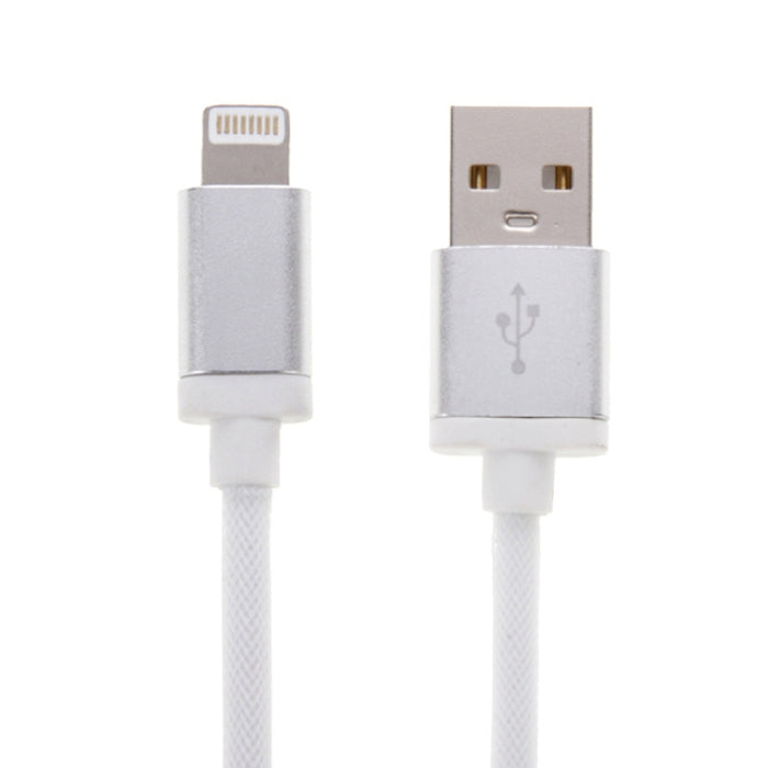 Cable de carga/datos USB con cabezal metálico de 8 pines a estilo neto, longitud del cable: 25 cm