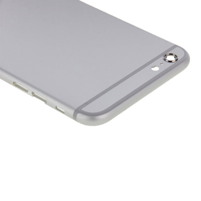6 en 1 para iPhone 6 Plus (Cubierta trasera + Bandeja para tarjetas + Tecla de control de volumen + Botón de encendido + Tecla vibradora con interruptor de silencio + Letrero) Cubierta de carcasa de ensamblaje completo, For 6 Plus                      ...
