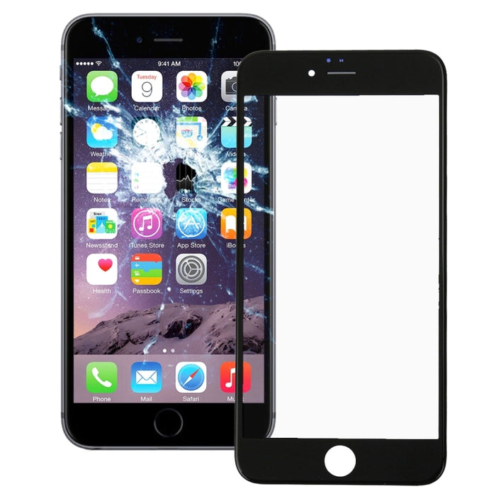Lente de cristal exterior de pantalla frontal con marco de bisel de pantalla LCD frontal para iPhone 6 Plus, For iPhone 6 Plus (Frame)