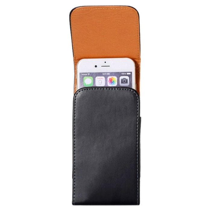 Funda de cuero con tapa vertical con textura Crazy Horse/riñonera con férula trasera y para iPhone 6 Plus