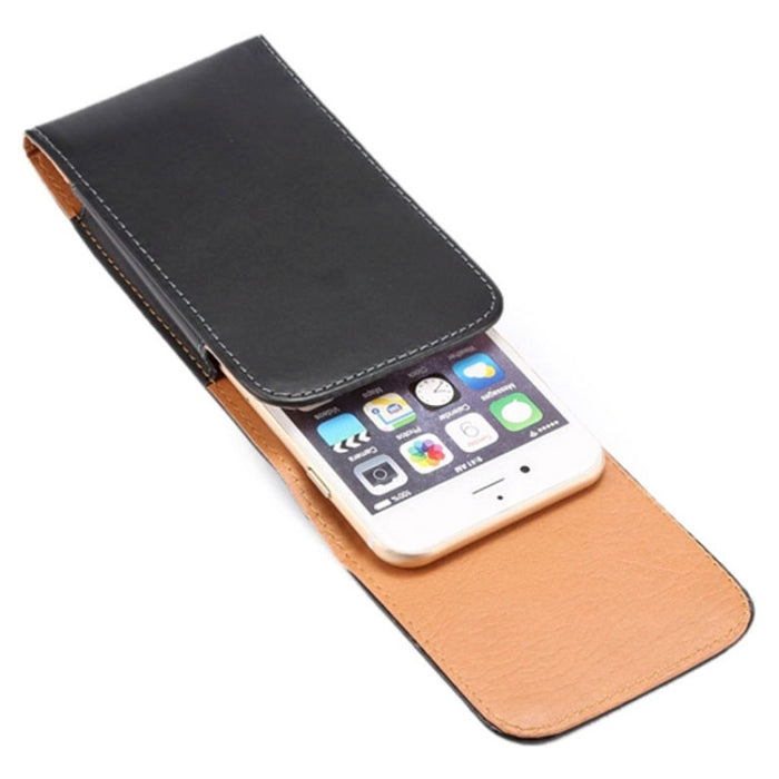 Funda de cuero con tapa vertical con textura Crazy Horse/riñonera con férula trasera y para iPhone 6 Plus