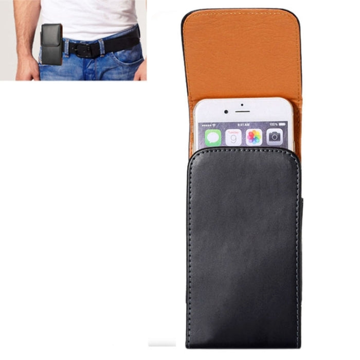 Funda de cuero con tapa vertical con textura Crazy Horse/riñonera con férula trasera y para iPhone 6 Plus