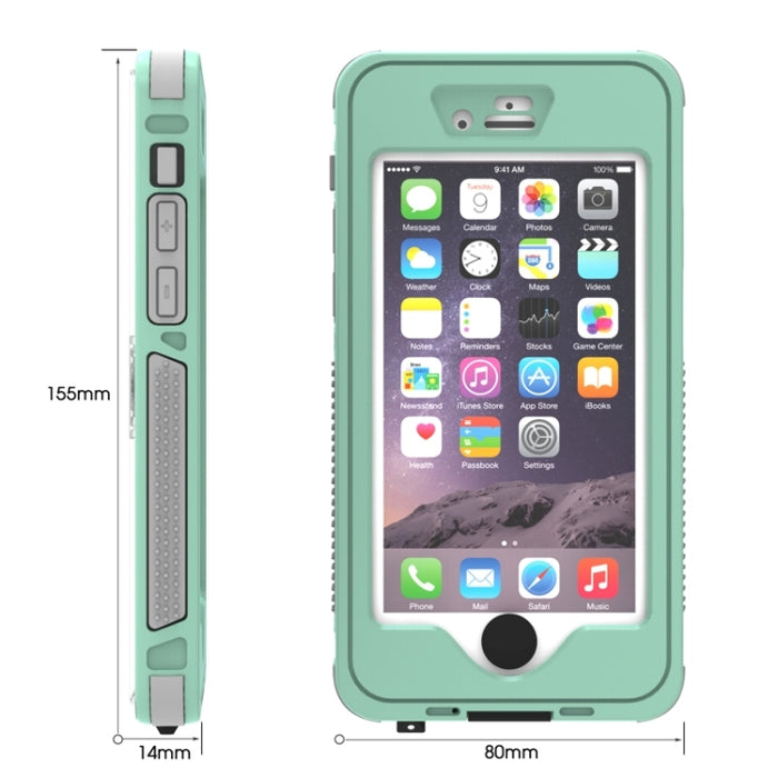 Funda protectora noctilucente a prueba de golpes, resistente al agua, a prueba de polvo, a prueba de golpes, con soporte para iPhone 6 y 6S