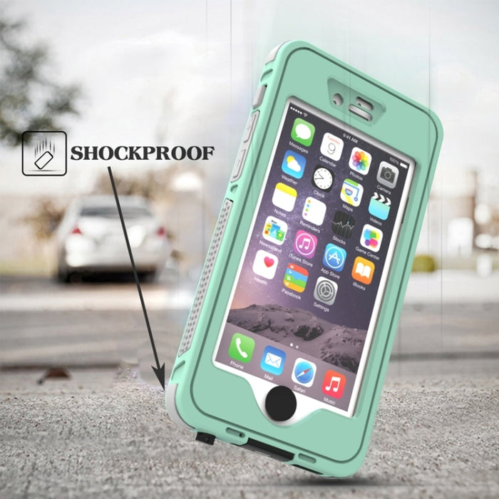 Funda protectora noctilucente a prueba de golpes, resistente al agua, a prueba de polvo, a prueba de golpes, con soporte para iPhone 6 y 6S