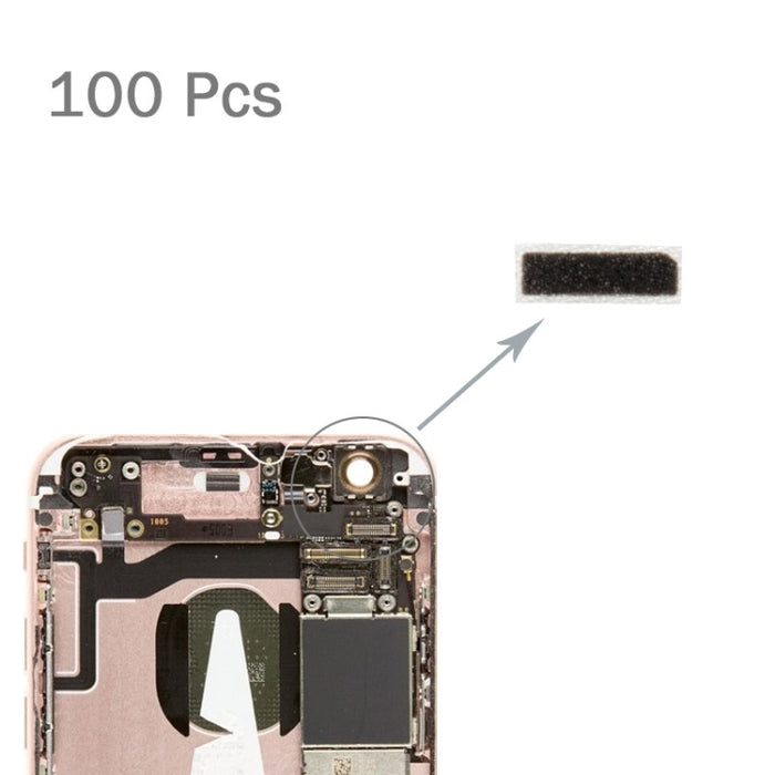 100 PCS para iPhone 6s y 6 almohadillas de espuma de esponja para cámara trasera, For 6s