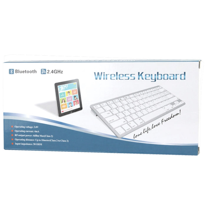 BK3001 Teclado ABS Bluetooth 3.0 ultrafino para iPad Air 2 / iPAD Air / iPad 6 / iPad 5 / iPad mini 1/2/3 / Nuevo iPad (iPad 3) / iPad, iPhone 4 y 4S / 3G, Sony PS3, SmartLos telefonos
