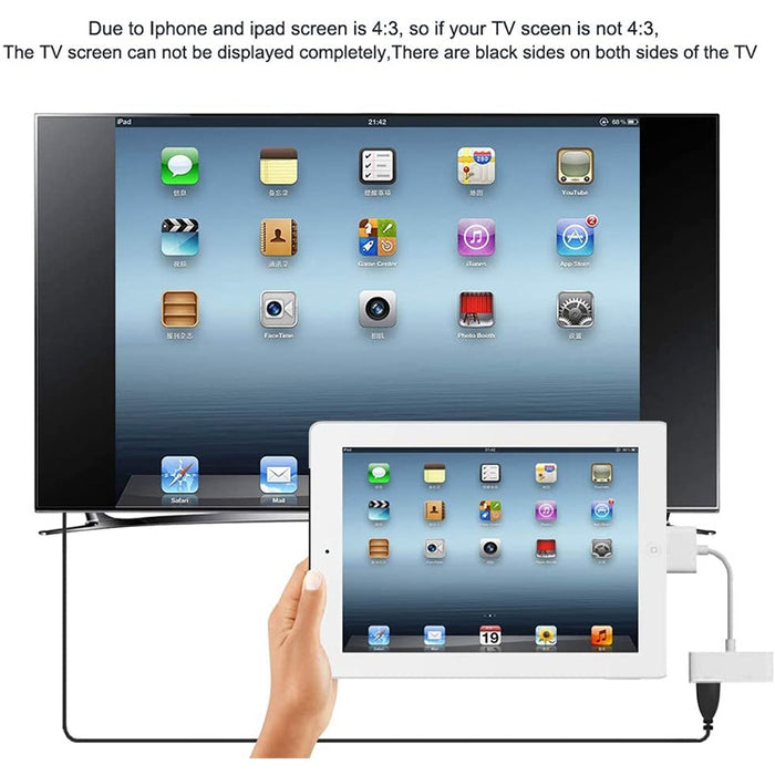 Adaptador AV HDMI digital a HDTV para el nuevo iPad (iPad 3) / iPad 2 / iPad / iPhone 4 y 4S / iPod Touch 4