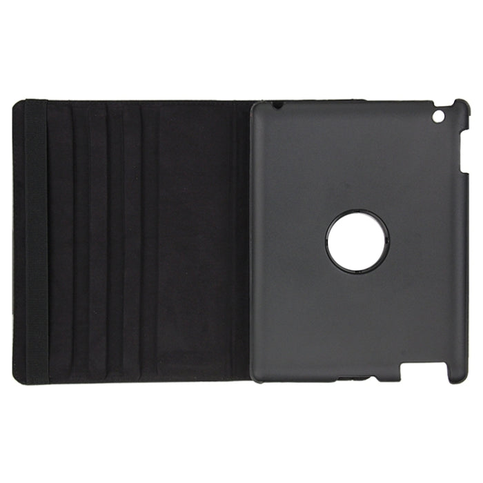 Funda de cuero giratoria de 360 grados con función de reposo/activación y soporte para el nuevo iPad (iPad 3), azul zafiro