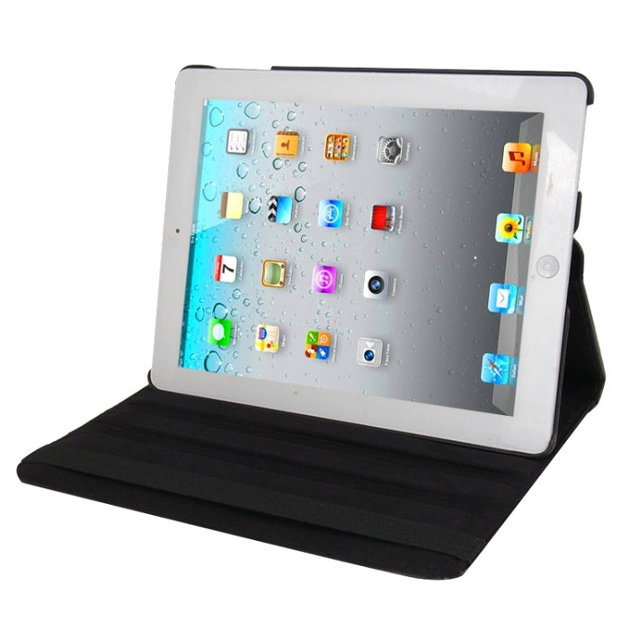 Funda de cuero giratoria de 360 grados con función de reposo/activación y soporte para el nuevo iPad (iPad 3), azul zafiro
