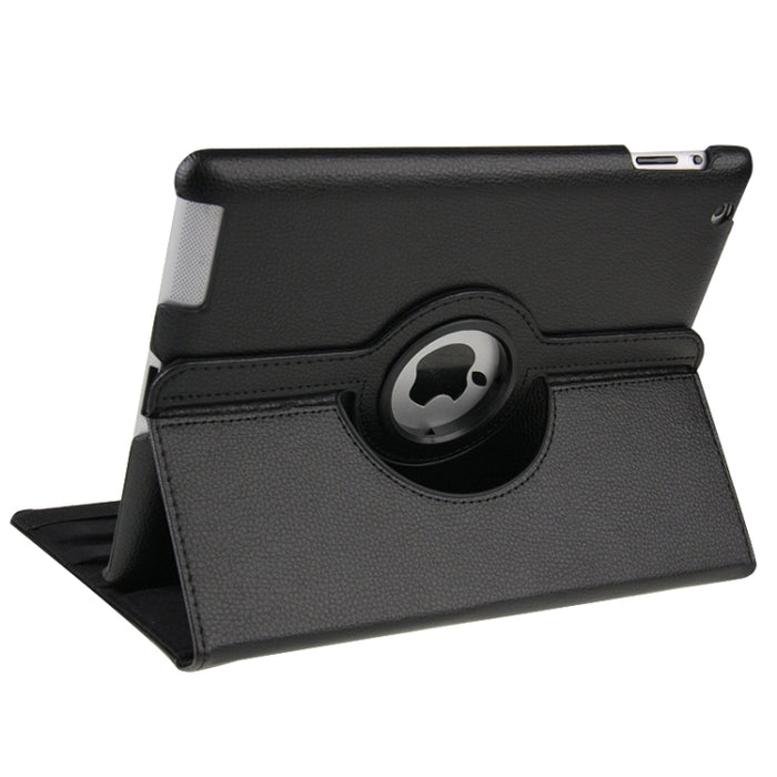 Funda de cuero giratoria de 360 grados con función de reposo/activación y soporte para el nuevo iPad (iPad 3), azul zafiro
