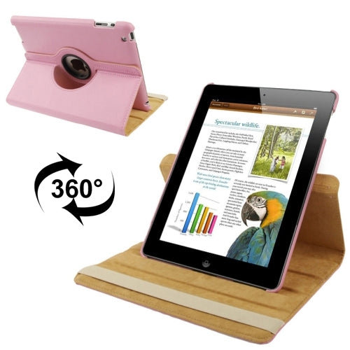 Funda de cuero giratoria de 360 grados con función de reposo/activación y soporte para el nuevo iPad (iPad 3), azul zafiro