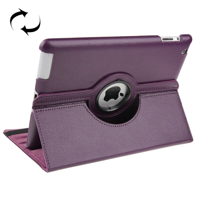 Funda de cuero giratoria de 360 grados con función de reposo/activación y soporte para el nuevo iPad (iPad 3), azul zafiro