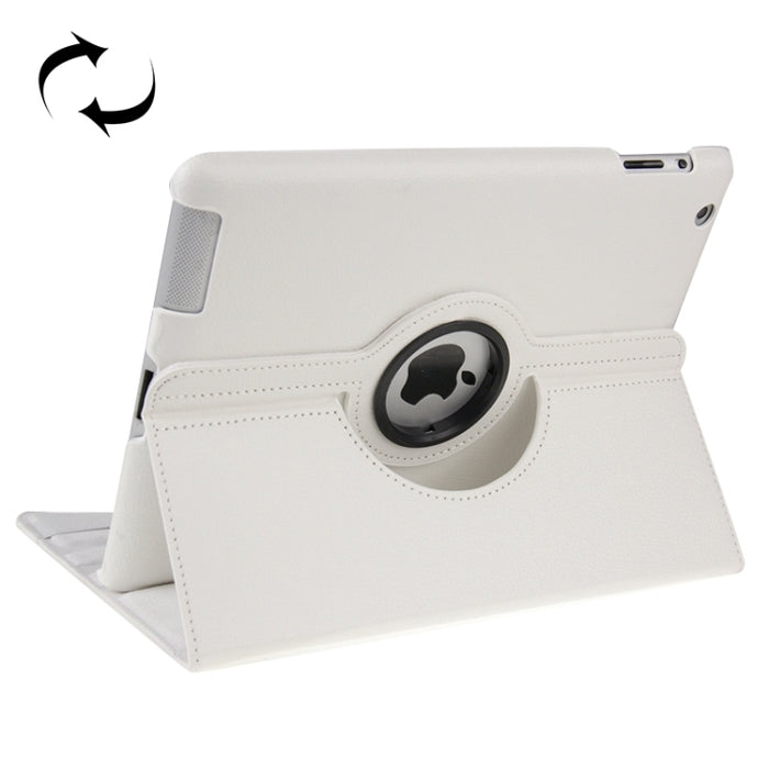 Funda de cuero giratoria de 360 grados con función de reposo/activación y soporte para el nuevo iPad (iPad 3), azul zafiro
