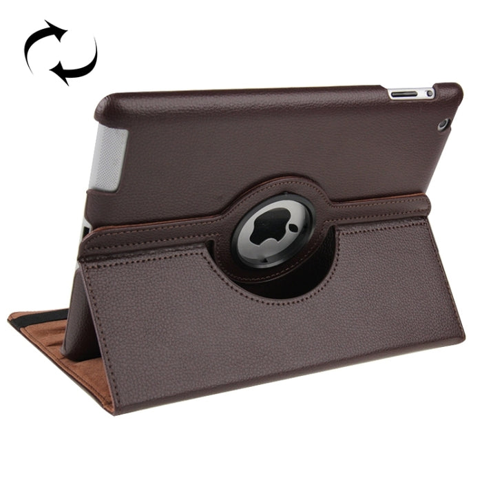 Funda de cuero giratoria de 360 grados con función de reposo/activación y soporte para el nuevo iPad (iPad 3), azul zafiro