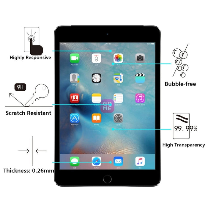 75 PCS 0.3mm 9H+ Dureza superficial 2.5D Película de vidrio templado para iPad 2 / iPad 3 / iPad 4