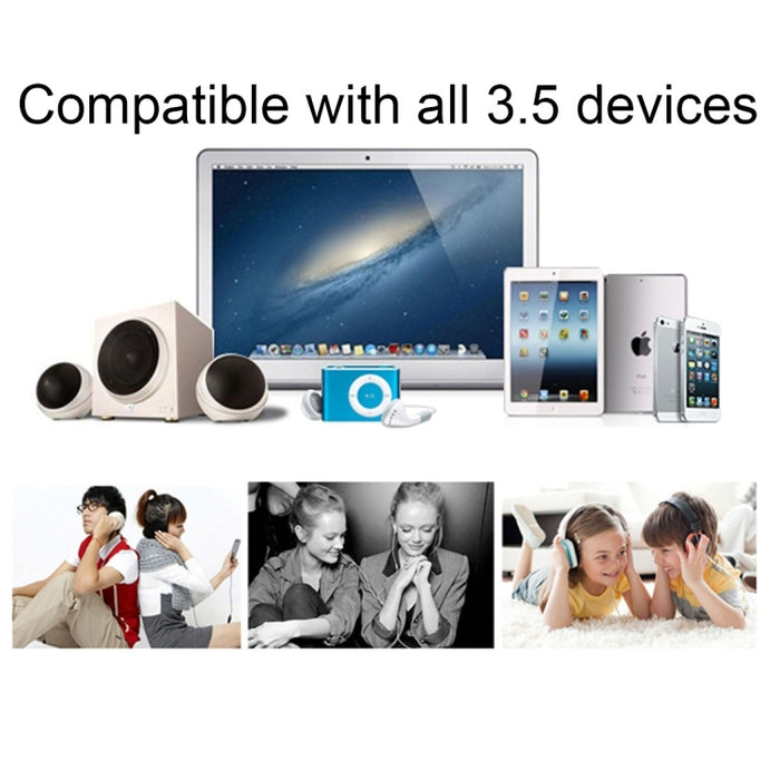 Cable de audio auxiliar para auriculares, adaptador divisor de auriculares, compatible con teléfonos, tabletas, auriculares, reproductor de MP3, estéreo para automóvil/hogar y más