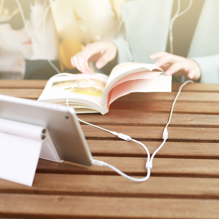 Cable de audio auxiliar para auriculares, adaptador divisor de auriculares, compatible con teléfonos, tabletas, auriculares, reproductor de MP3, estéreo para automóvil/hogar y más