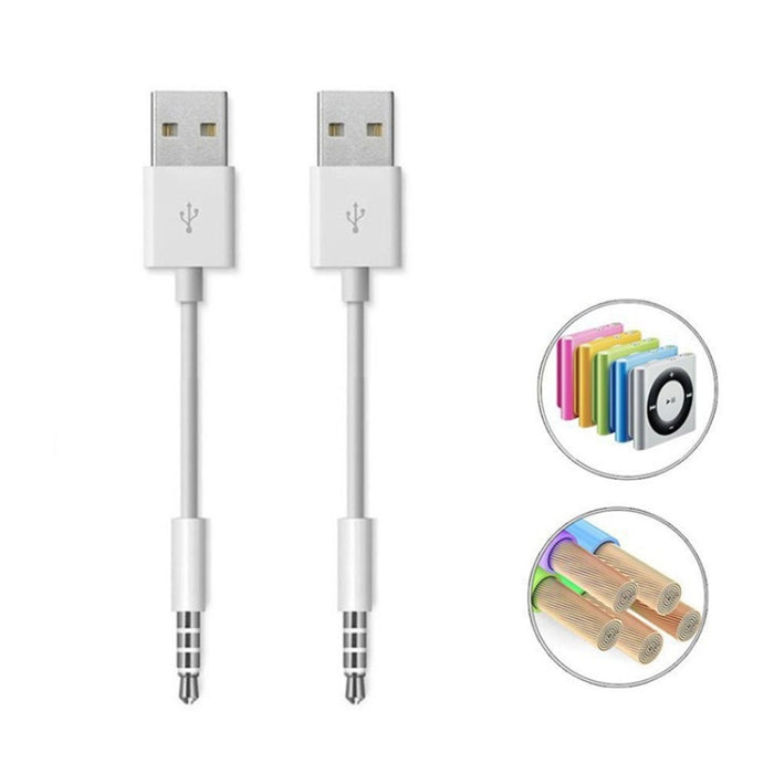 JW-SM1 Cable de carga y sincronización de datos USB a conector de 3,5 mm para iPod shuffle de 1.ª, 2.ª, 3.ª, 4.ª, 5.ª y 6.ª generación, longitud: 10 cm