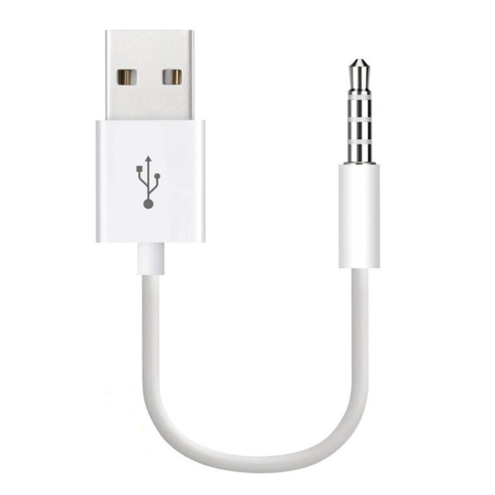 JW-SM1 Cable de carga y sincronización de datos USB a conector de 3,5 mm para iPod shuffle de 1.ª, 2.ª, 3.ª, 4.ª, 5.ª y 6.ª generación, longitud: 10 cm