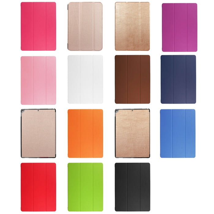 Funda de cuero inteligente con tapa horizontal Custer Texture con soporte plegable 3 y función de suspensión / activación para iPad Pro de 12,9 pulgadas 2017/2015