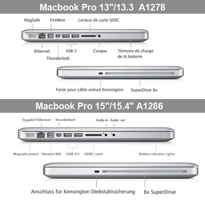 Funda protectora de plástico duro esmerilado para Macbook Pro de 13,3 pulgadas