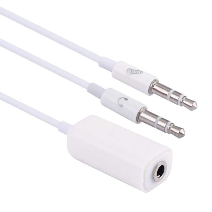 Conector de micrófono hembra de 3,5 mm a macho de 3,5 mm + cable adaptador de conector de auricular macho de 3,5 mm para computadora Apple, longitud: 78 cm