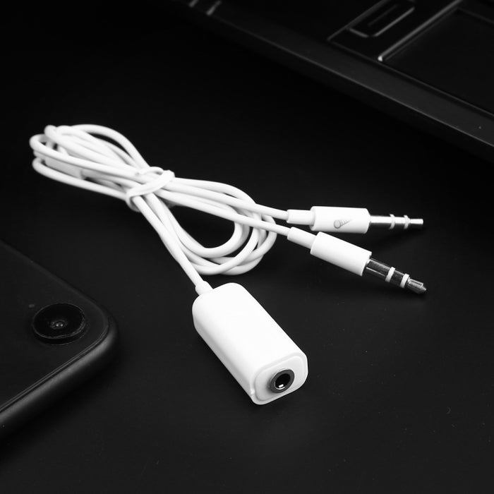 Conector de micrófono hembra de 3,5 mm a macho de 3,5 mm + cable adaptador de conector de auricular macho de 3,5 mm para computadora Apple, longitud: 78 cm
