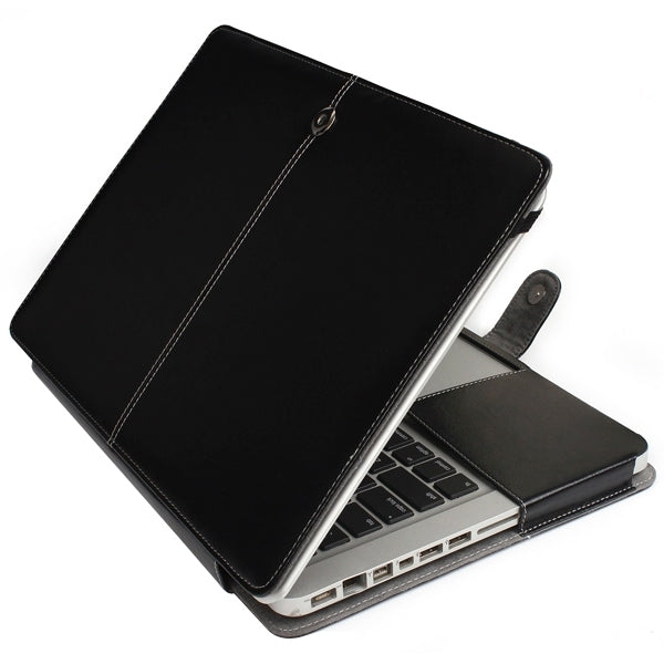 Funda de cuero para portátil con cierre a presión para MacBook Pro de 13,3 pulgadas