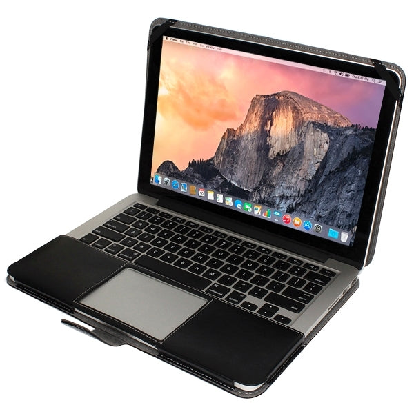 Funda de cuero para portátil con cierre a presión para MacBook Pro Retina de 13,3 pulgadas