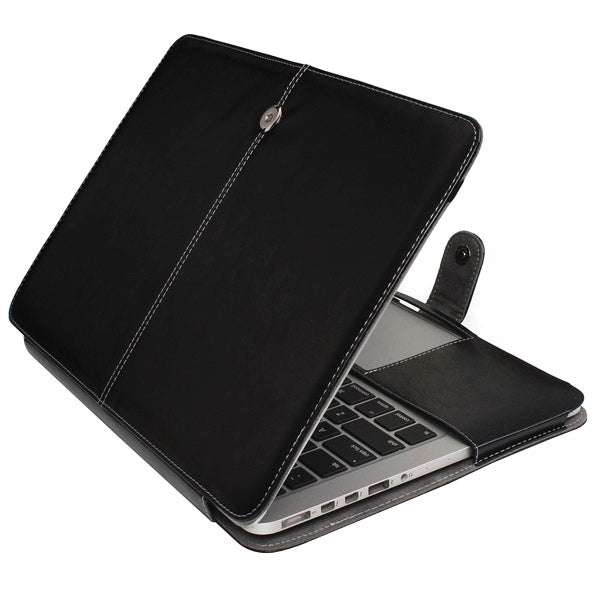 Funda de cuero para portátil con cierre a presión para MacBook Pro Retina de 13,3 pulgadas