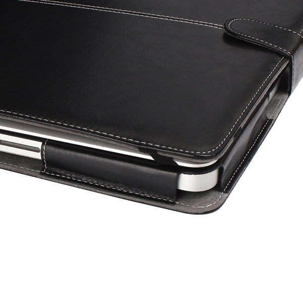 Funda de cuero para portátil con cierre a presión para MacBook Pro de 15,4 pulgadas
