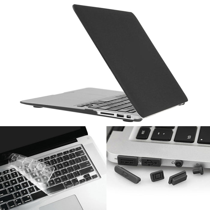 ENKAY para Macbook Air de 11,6 pulgadas (versión de EE. UU.) / A1370 / A1465 Hat-Prince 3 en 1 Estuche protector de plástico rígido esmerilado con protector de teclado y tapón antipolvo para puerto