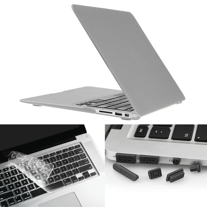 ENKAY para Macbook Air de 11,6 pulgadas (versión de EE. UU.) / A1370 / A1465 Hat-Prince 3 en 1 Estuche protector de plástico rígido esmerilado con protector de teclado y tapón antipolvo para puerto