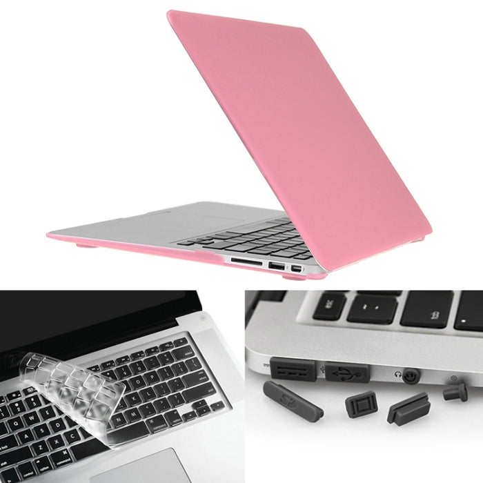 ENKAY para Macbook Air de 13,3 pulgadas (versión de EE. UU.) / A1369 / A1466 Hat-Prince 3 en 1 Estuche protector de plástico rígido esmerilado con protector de teclado y tapón antipolvo para puerto