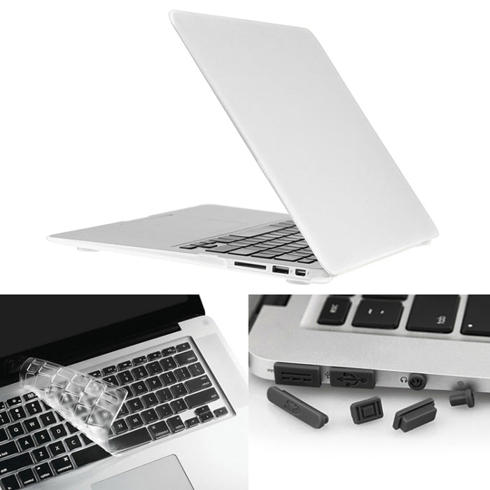 ENKAY para Macbook Air de 13,3 pulgadas (versión de EE. UU.) / A1369 / A1466 Hat-Prince 3 en 1 Estuche protector de plástico rígido esmerilado con protector de teclado y tapón antipolvo para puerto