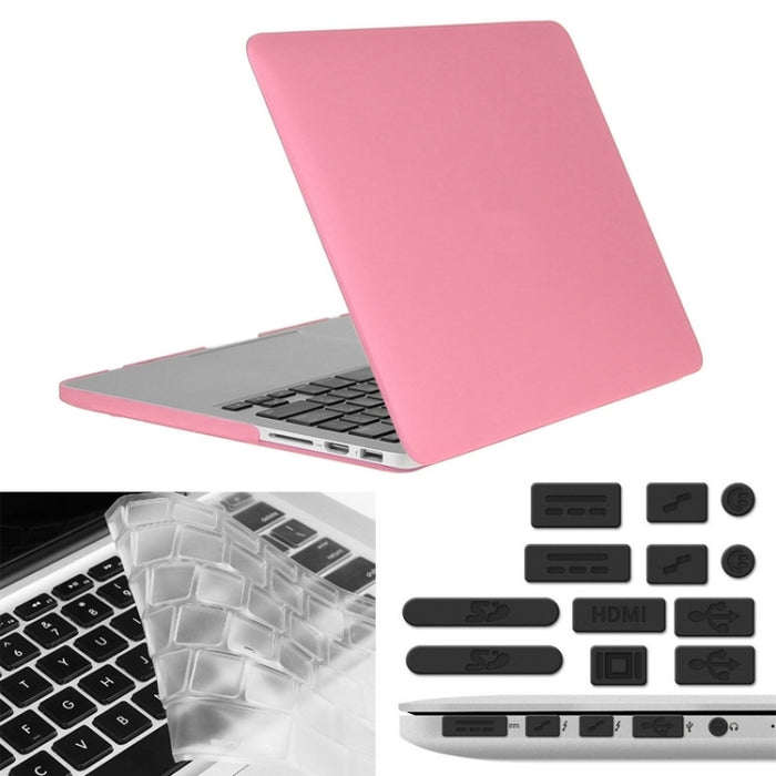 ENKAY para Macbook Pro Retina de 13,3 pulgadas (versión de EE. UU.) / A1425 / A1502 Hat-Prince 3 en 1 Estuche protector de plástico rígido esmerilado con protector de teclado y tapón antipolvo para puerto