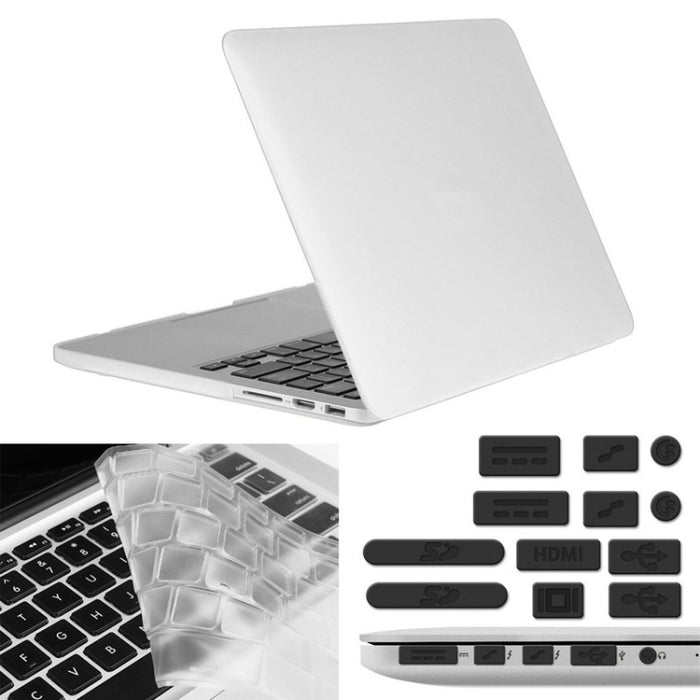ENKAY para Macbook Pro Retina de 13,3 pulgadas (versión de EE. UU.) / A1425 / A1502 Hat-Prince 3 en 1 Estuche protector de plástico rígido esmerilado con protector de teclado y tapón antipolvo para puerto