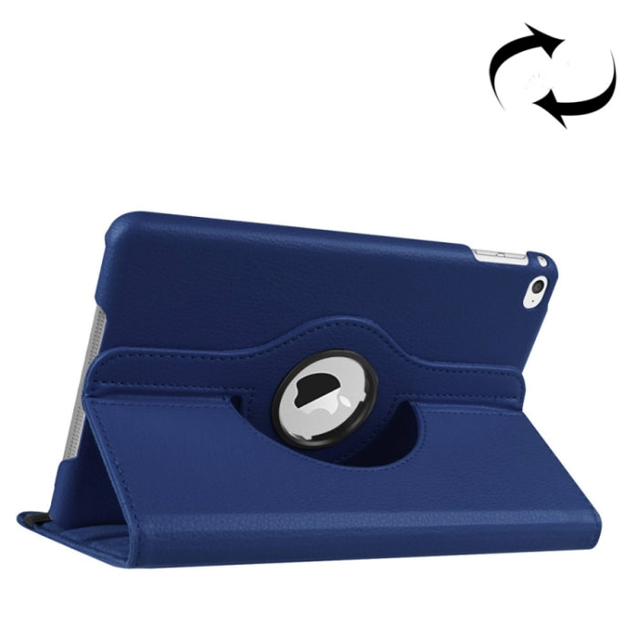 Litchi Texture Funda de cuero inteligente giratoria de 360 grados con soporte para iPad mini 4 / mini 5