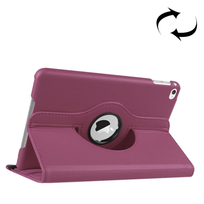 Litchi Texture Funda de cuero inteligente giratoria de 360 grados con soporte para iPad mini 4 / mini 5